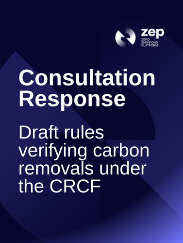 Response to the public consultation on the draft rules for verifying carbon removals under the CRCF