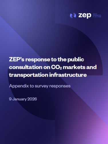 CO₂ markets and transportation infrastructure – Annex to survey responses